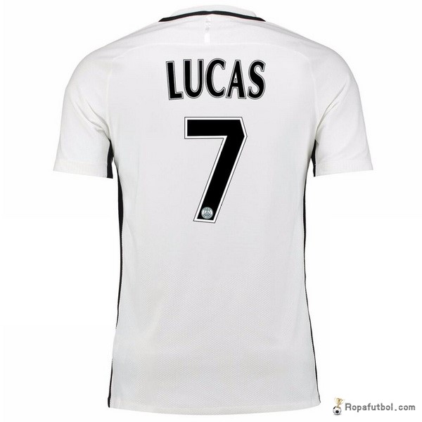 Camiseta Paris Saint Germain Replica Tercera Ropa Lucas 2016/17 Blanco